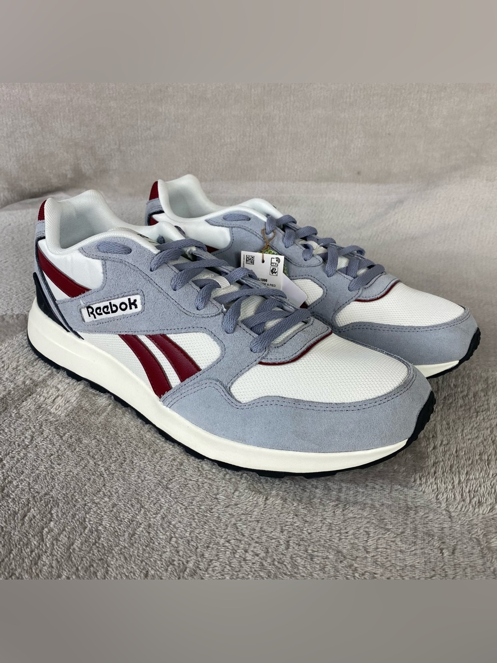 Reebok GL 1000 Classic Shoes Mens Size 14 Chalk Burgundy Suede Sneakers NEW